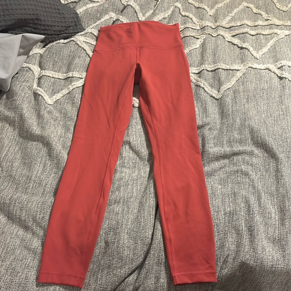 Lululemon coral leggings, full length